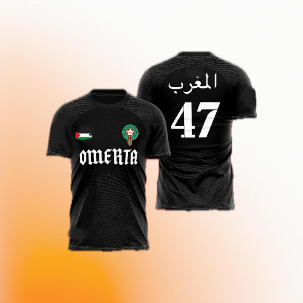MAILLOT MAROC X OMERTA NOIR