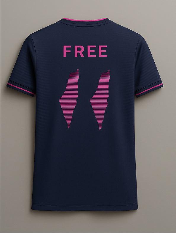 MAILLOT PALESTINE VIOLET MARINE