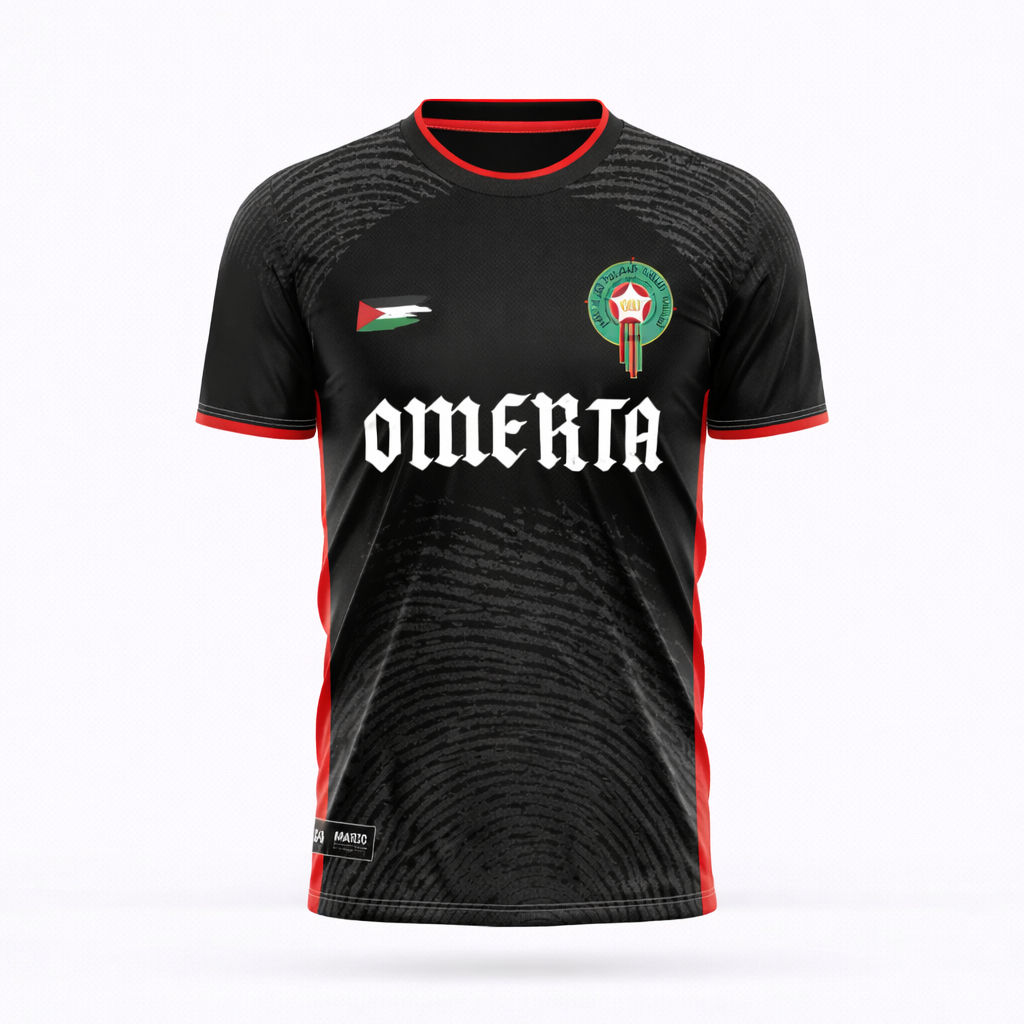 MAILLOT MAROC X OMERTA ROUGE/NOIR