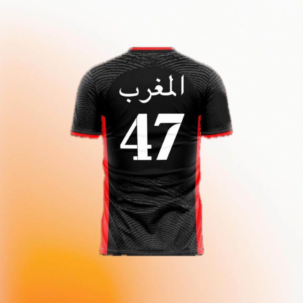MAILLOT MAROC X OMERTA ROUGE/NOIR